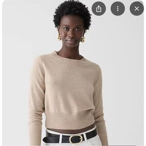 NWT J.Crew Cashmere shrunken Crewneck Sweater